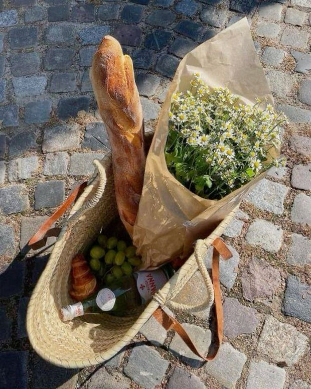 French Straw Market Bag