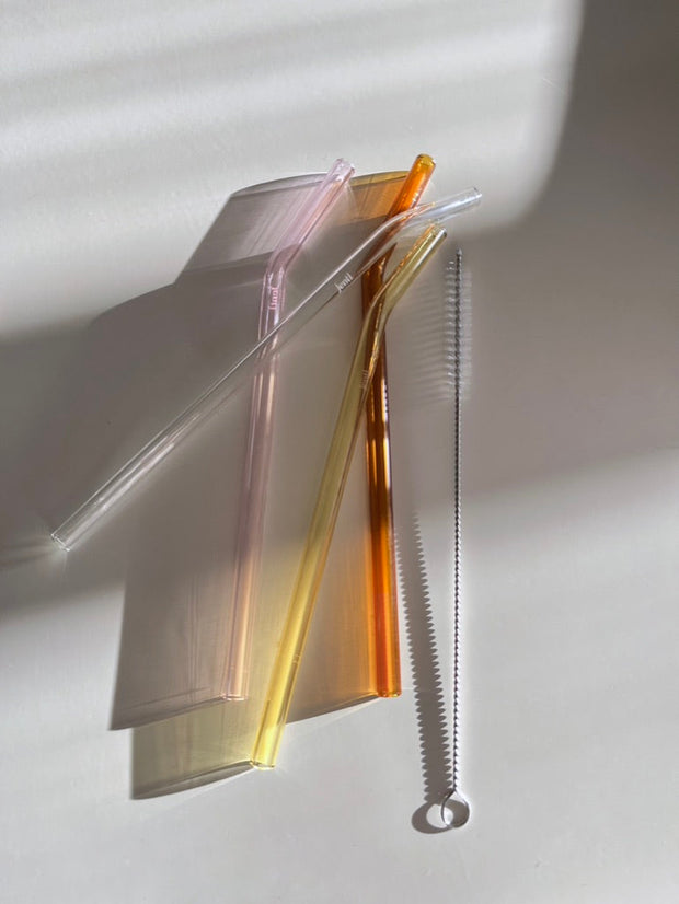 Glass Straw Set - Warm