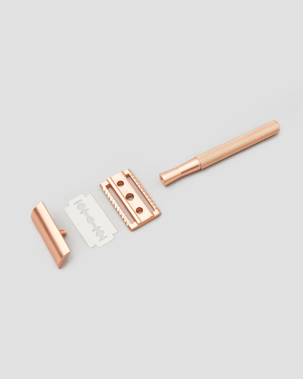 Reusable Safety Razor - Rose Gold